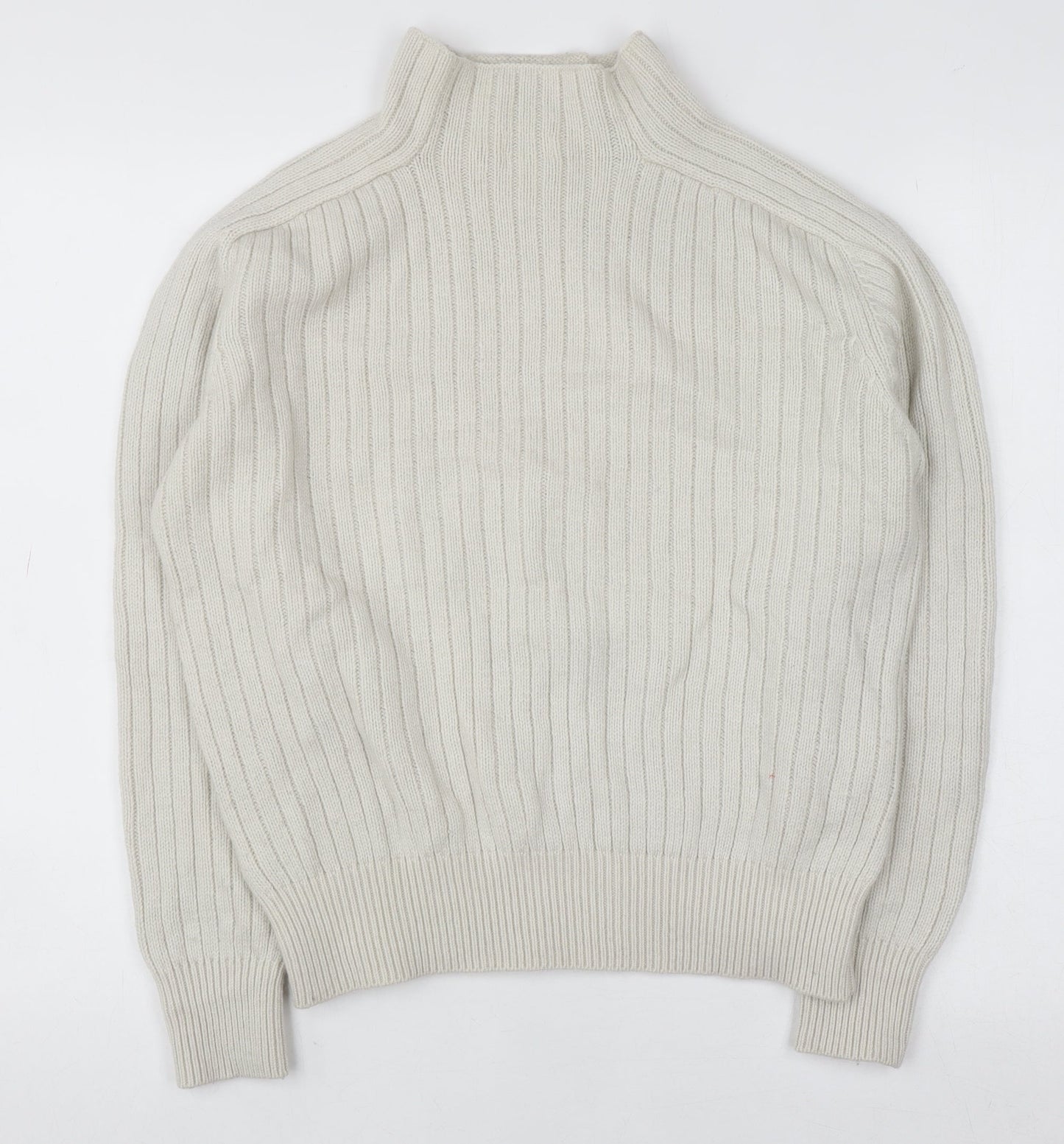 Linea Women’s Ivory Cable Knit Mock Neck Jumper Size 10