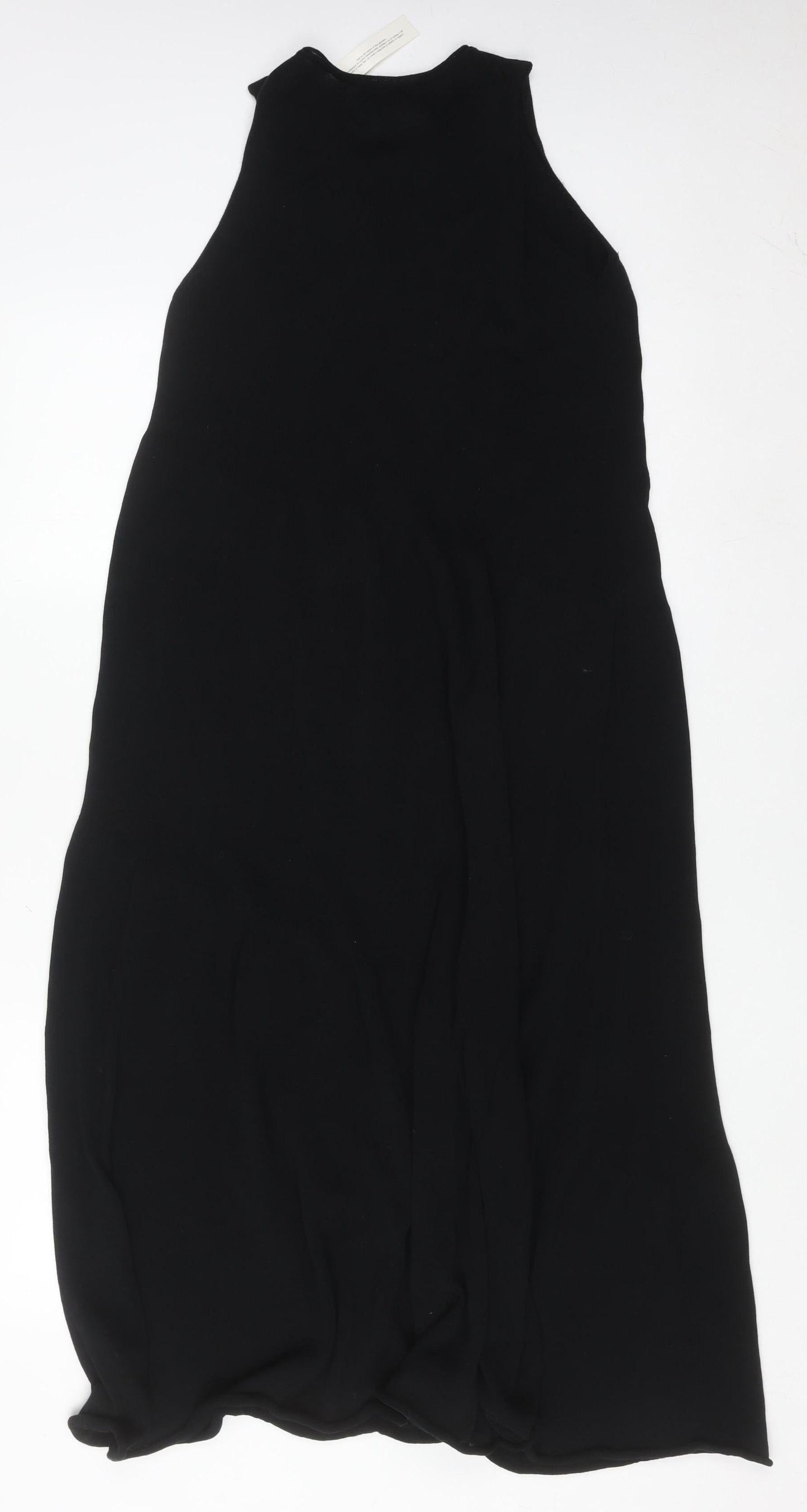 Vince Womens Black XS Sleeveless Cotton Midi Shift Dress