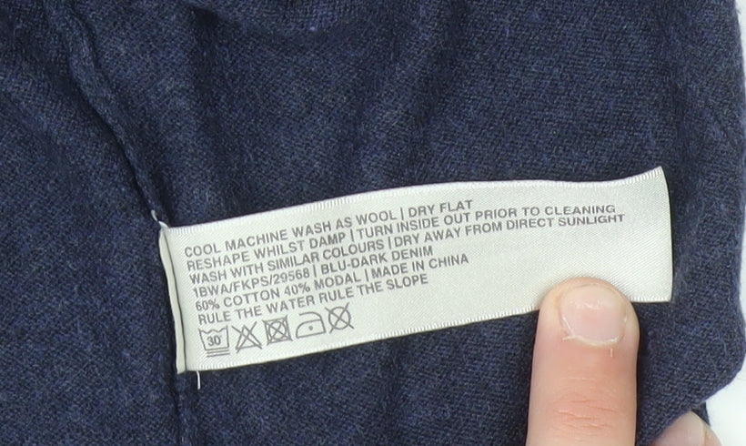 Fat Face Women’s Blue Size 16 Cotton Modal Open Cardigan Jumper