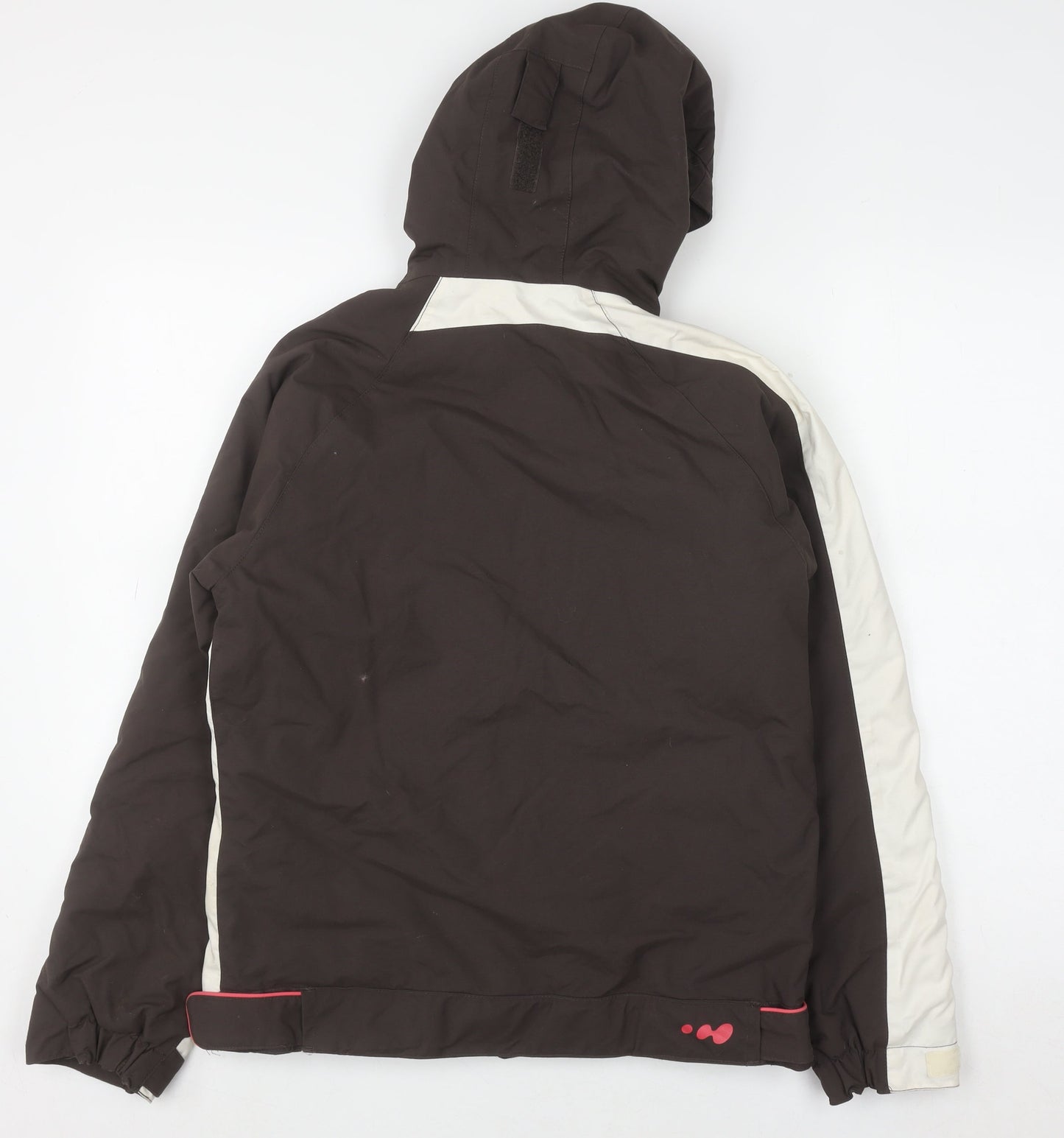 Wedze Girls Brown Ski Jacket Size 8 Hooded Padded Winter Coat