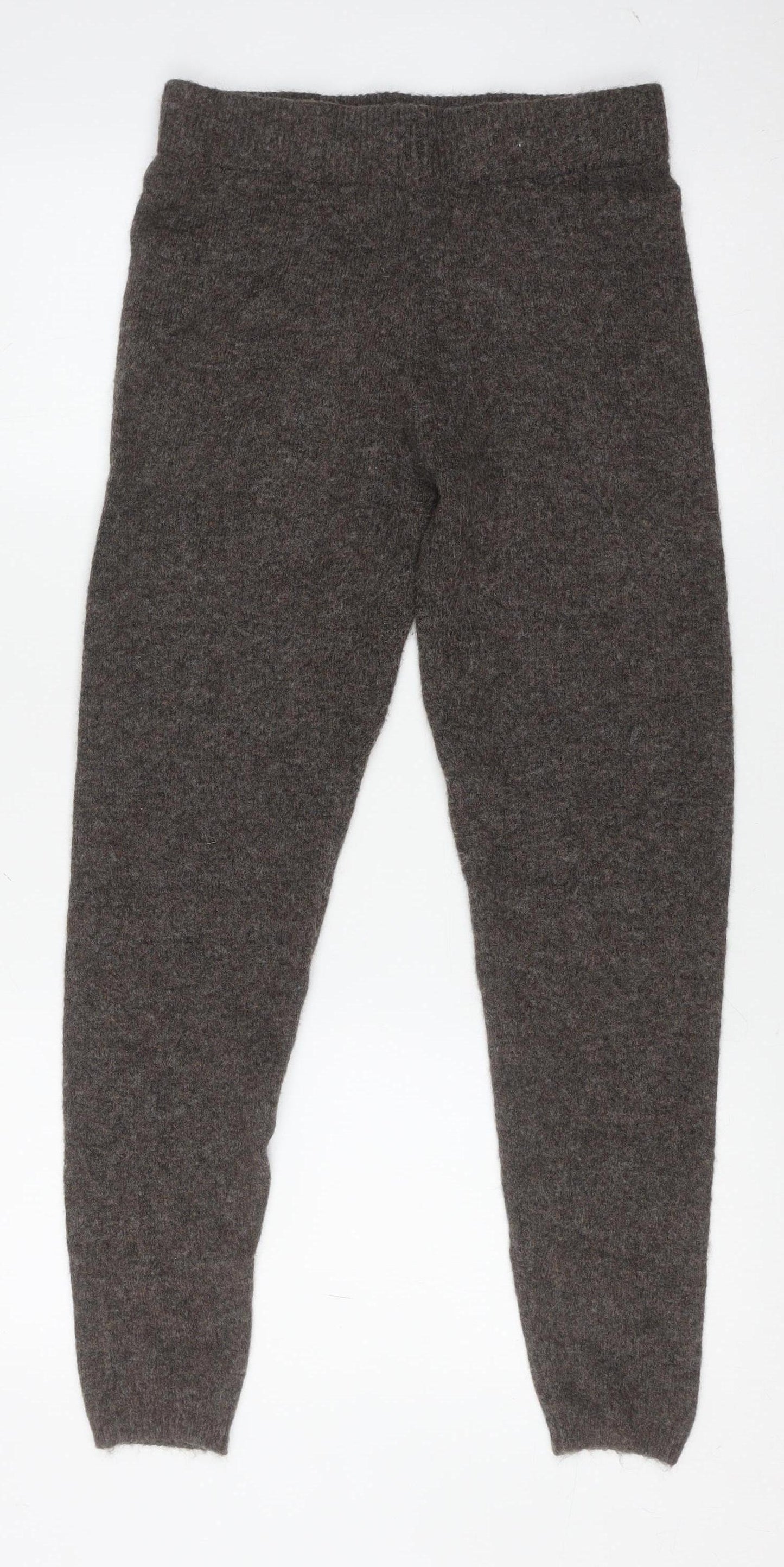 PrettyLittleThing Women Brown Knit Slim Leggings Size M