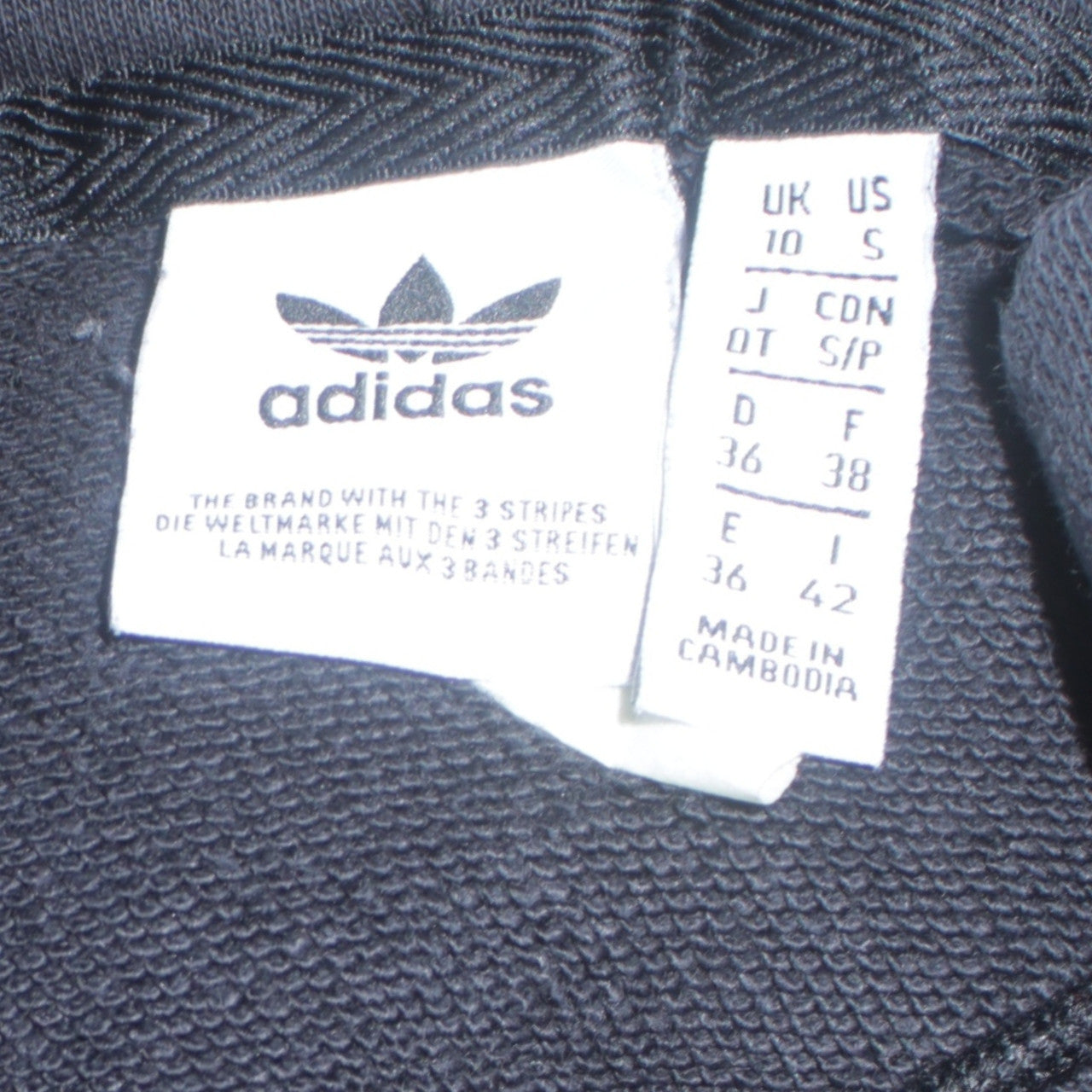 Adidas Women's Black Cropped Hoodie Size 10 Drawstring Hooded Sweatshirt