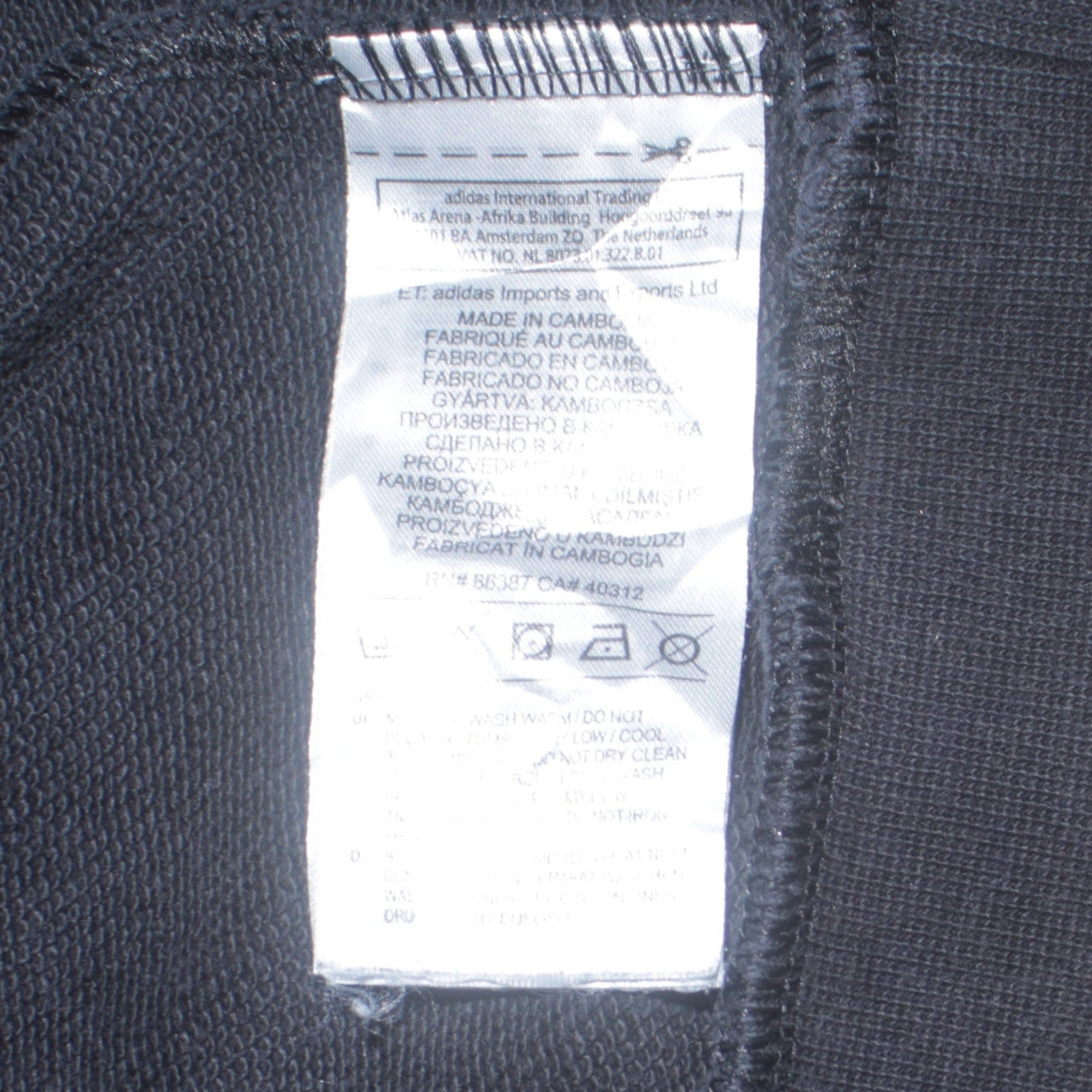 Adidas Women's Black Cropped Hoodie Size 10 Drawstring Hooded Sweatshirt