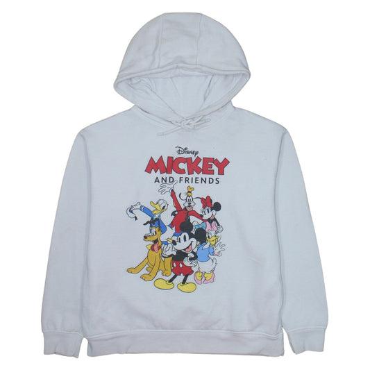 Disney Primark Women White Mickey & Friends Hoodie Size S 10/12
