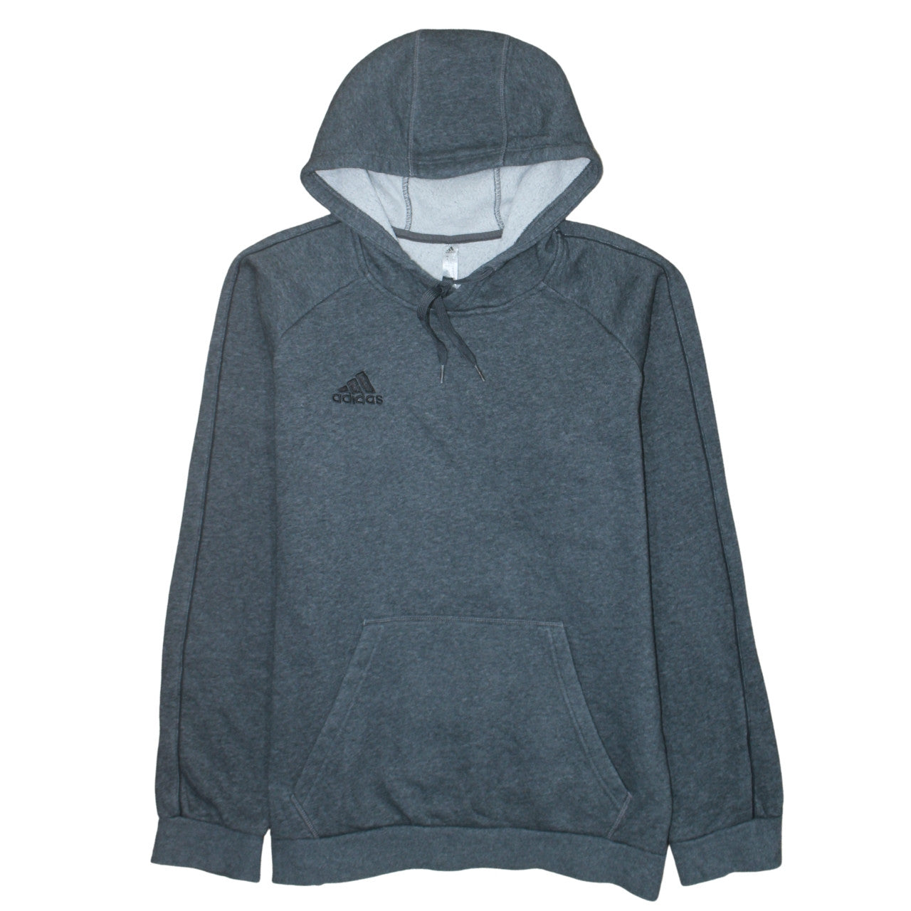 Adidas Mens Grey Pullover Hoodie Size M Regular Fit Sports Fleece