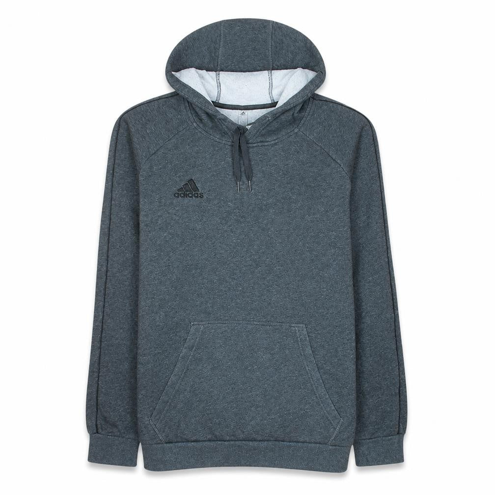 Adidas Mens Grey Pullover Hoodie Size M Regular Fit Sports Fleece