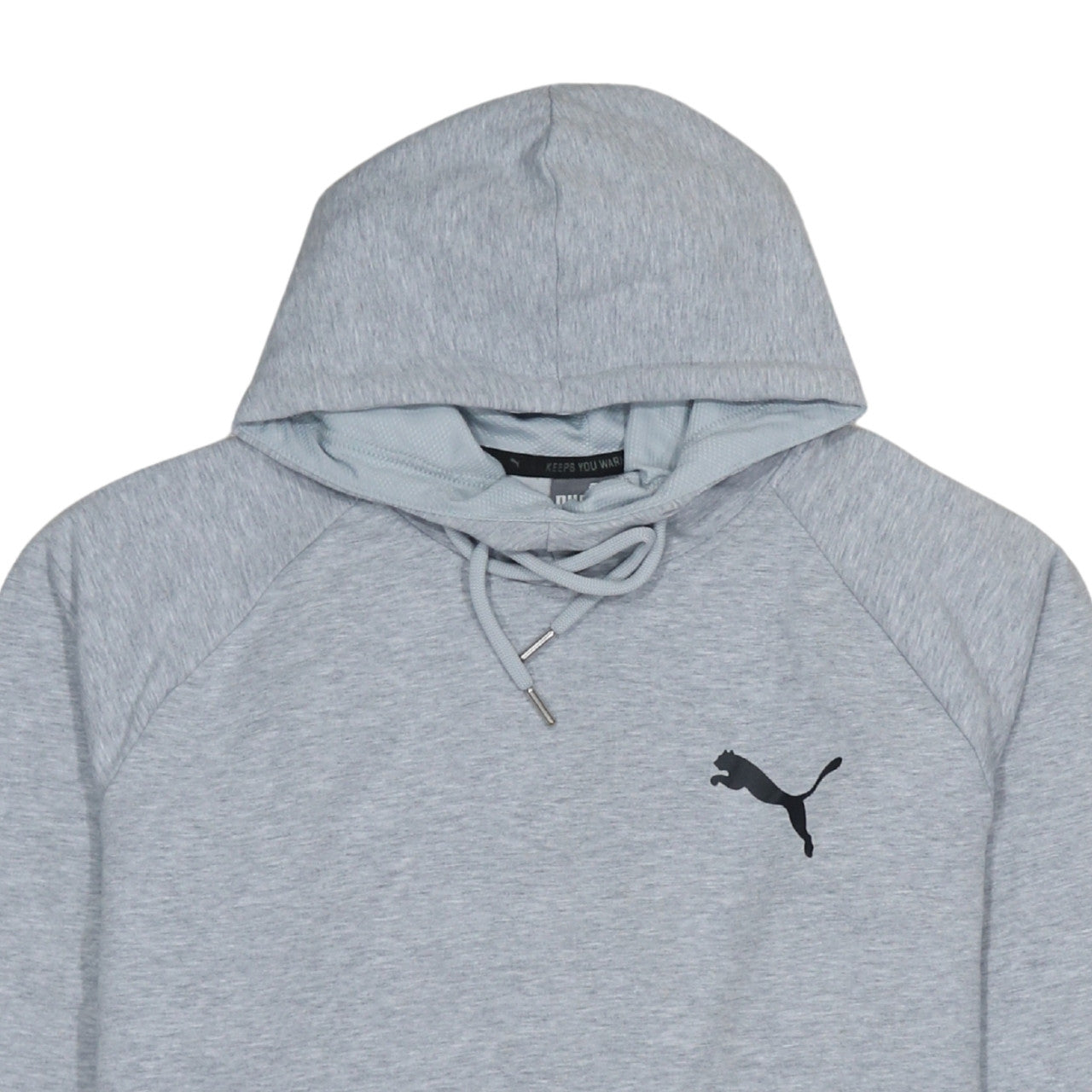 Puma Womens Grey Hoodie Size 14 Pullover Drawstring Logo Sweatshirt