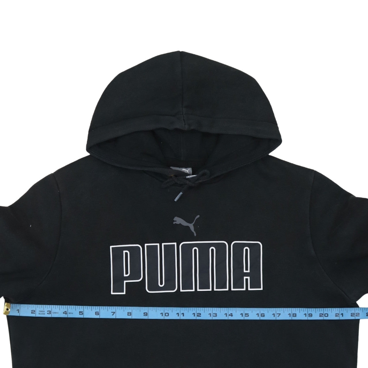 Puma Men's Black Pullover Hoodie M Fleece Graphic Sportswear