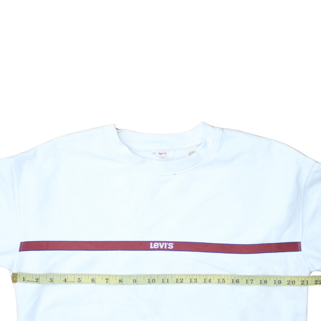 Levi's Women's White Crew Neck Pullover Sweatshirt Small