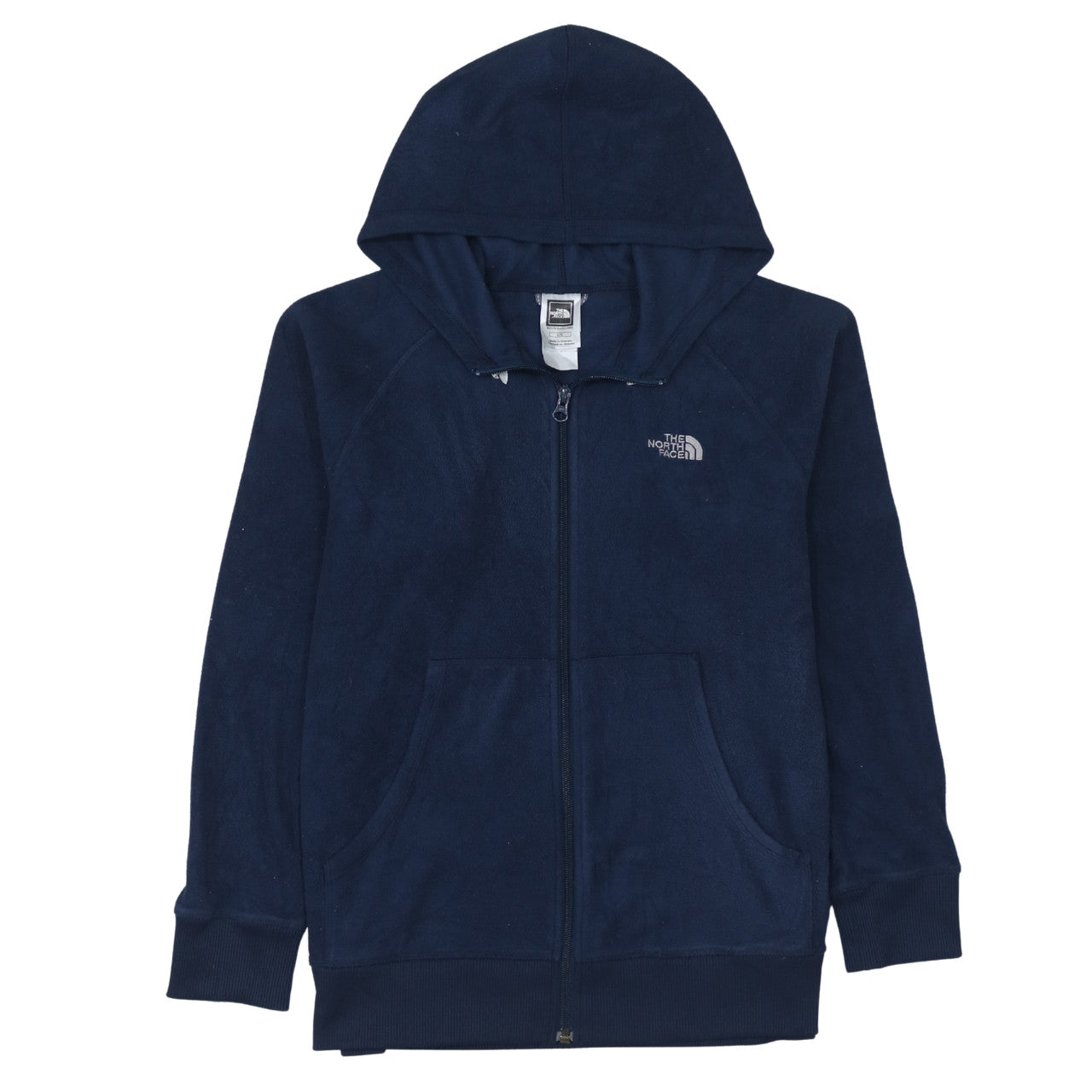 The North Face Boys Navy Blue Full Zip Fleece Hoodie L/G