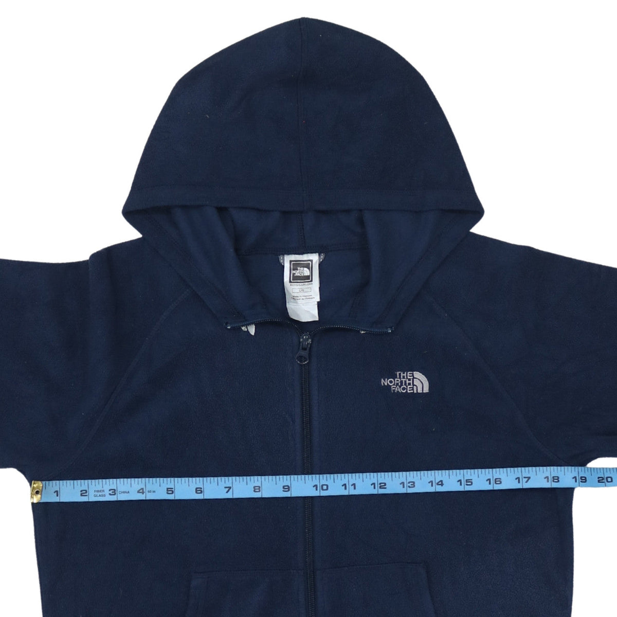 The North Face Boys Navy Blue Full Zip Fleece Hoodie L/G