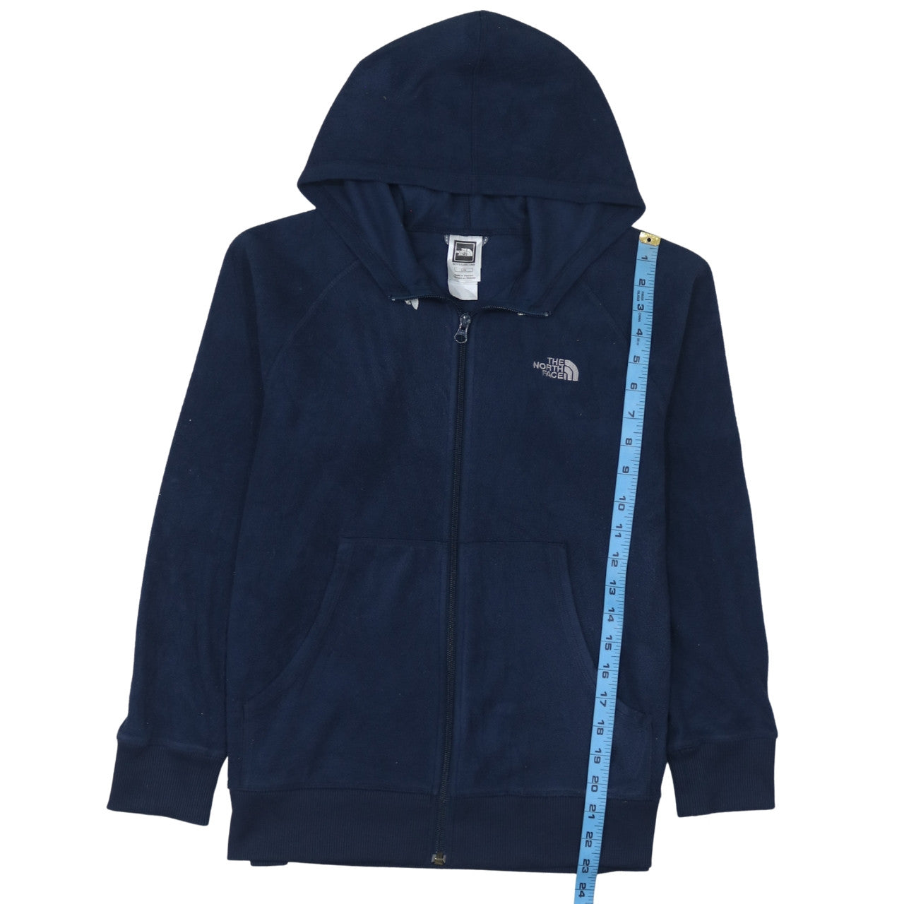 The North Face Boys Navy Blue Full Zip Fleece Hoodie L/G