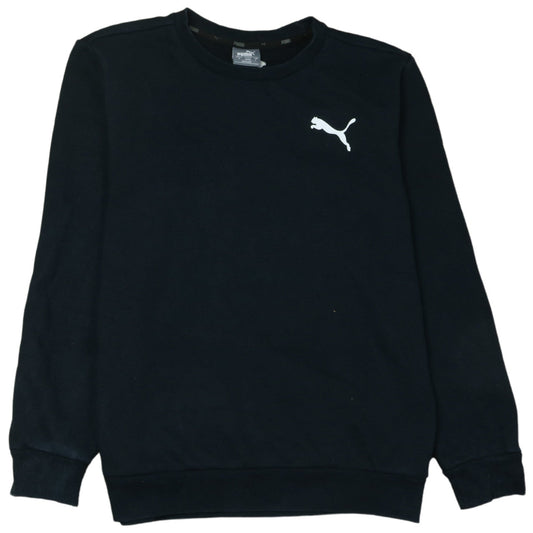 Puma Men's Black Small Crew Neck Pullover Sweatshirt