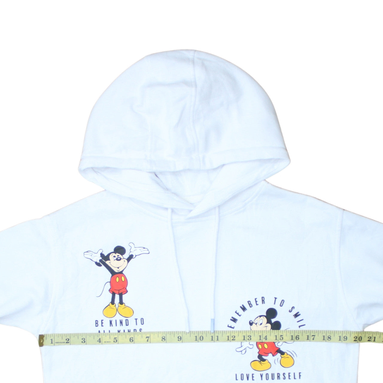 Disney Women White Mickey Mouse Pullover Hoodie XS