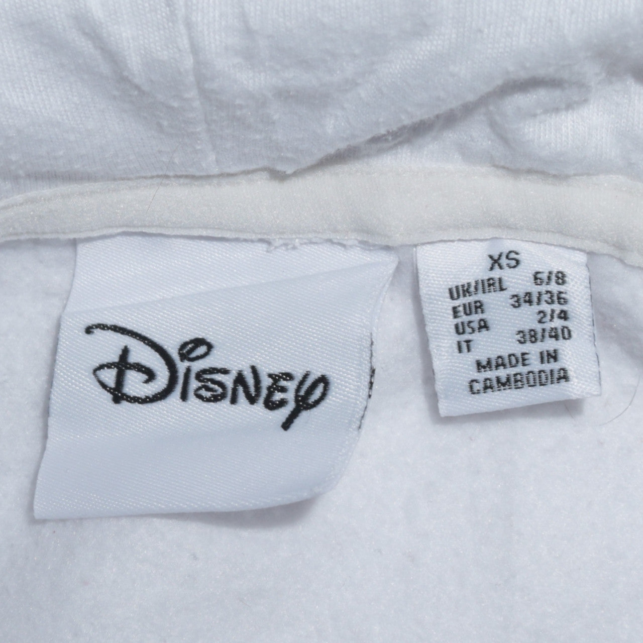 Disney Women White Mickey Mouse Pullover Hoodie XS