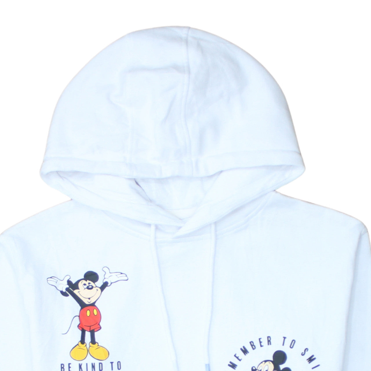 Disney Women White Mickey Mouse Pullover Hoodie XS