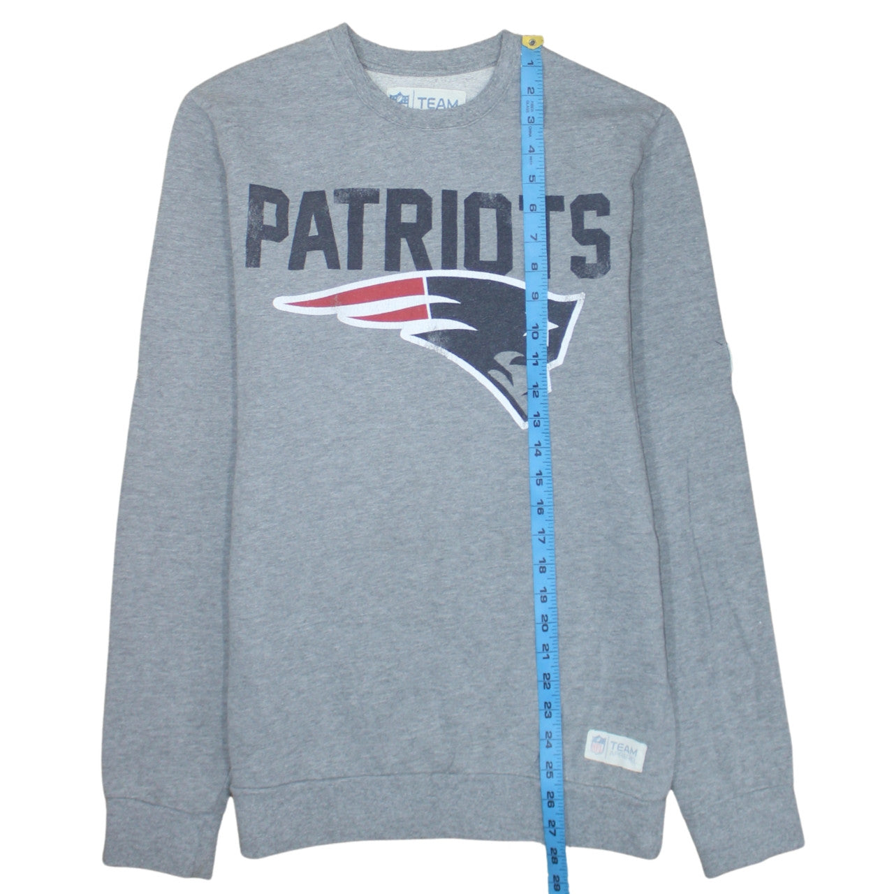 Tu Men Grey Patriots Graphic Crew Neck Sweatshirt Size S