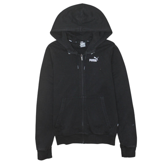 Puma Women's Black Full Zip Hoodie Small Cotton Blend Casual Wear