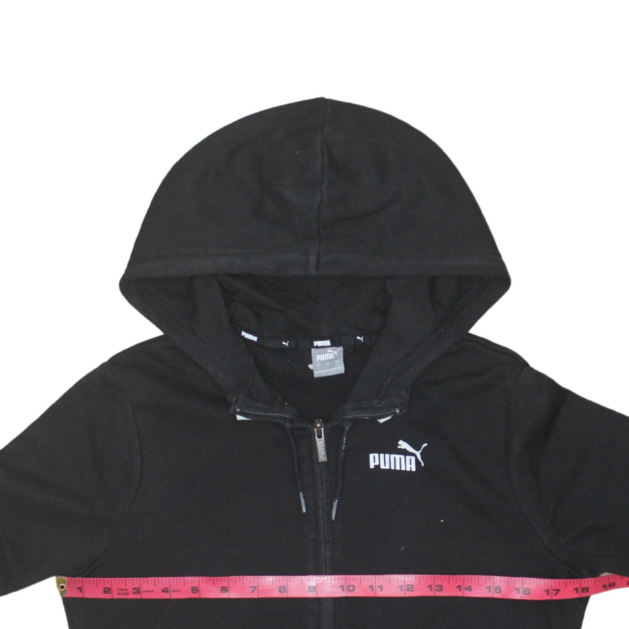 Puma Women's Black Full Zip Hoodie Small Cotton Blend Casual Wear
