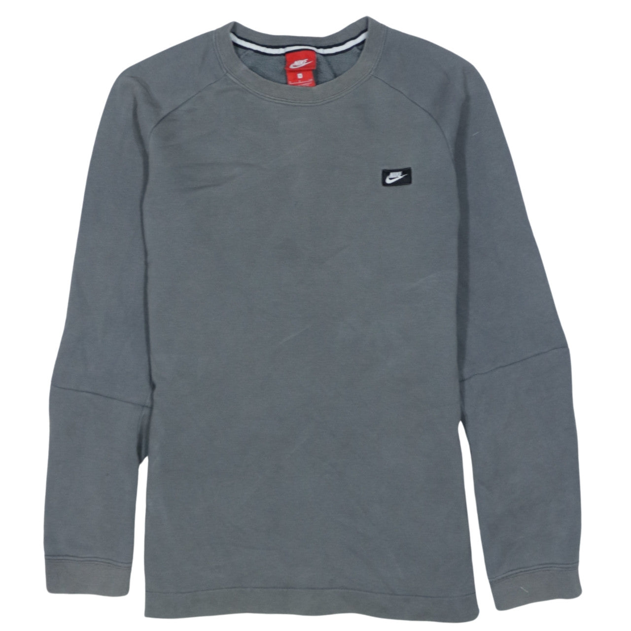 Nike Men's Grey Crew Neck Pullover Sweatshirt Size S