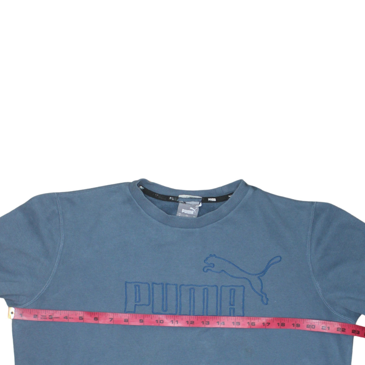 Puma Women's Blue Crew Neck Pullover Sweatshirt Medium