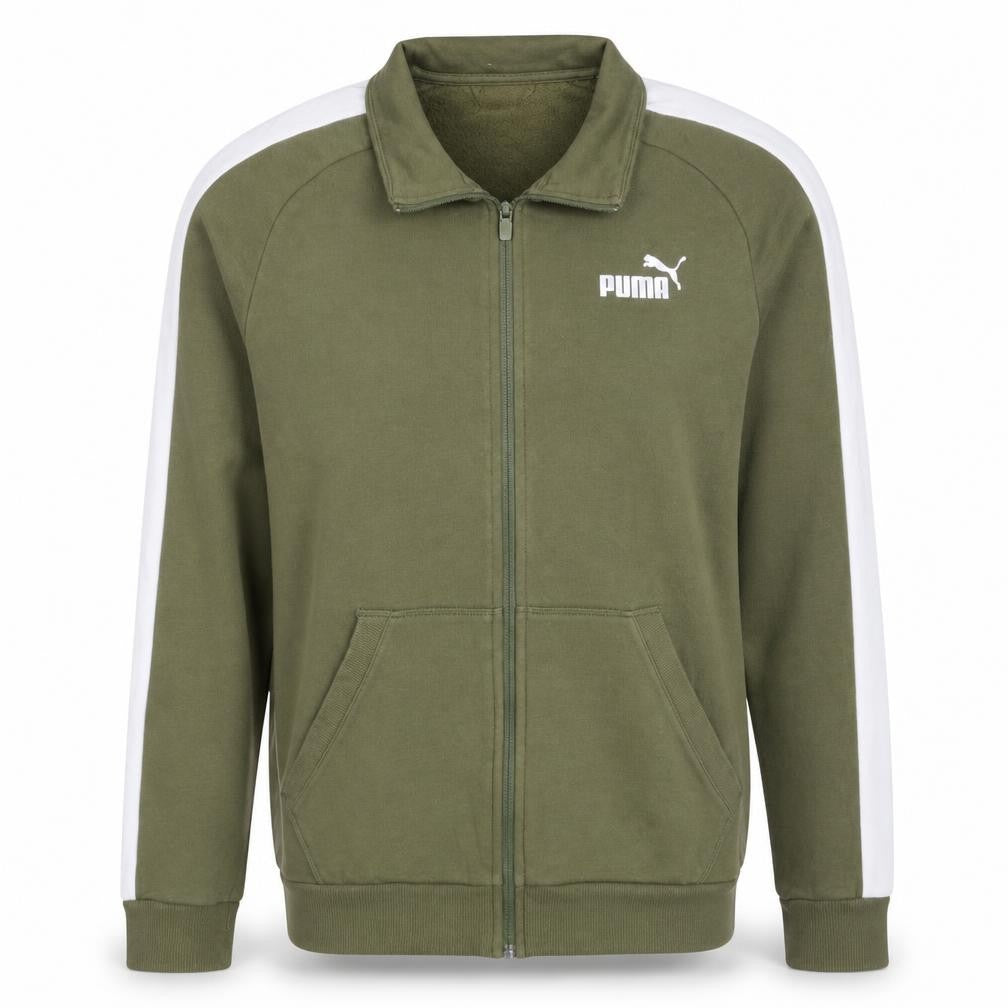 Puma Men's Green Full Zip Sweatshirt Jacket M Sportswear
