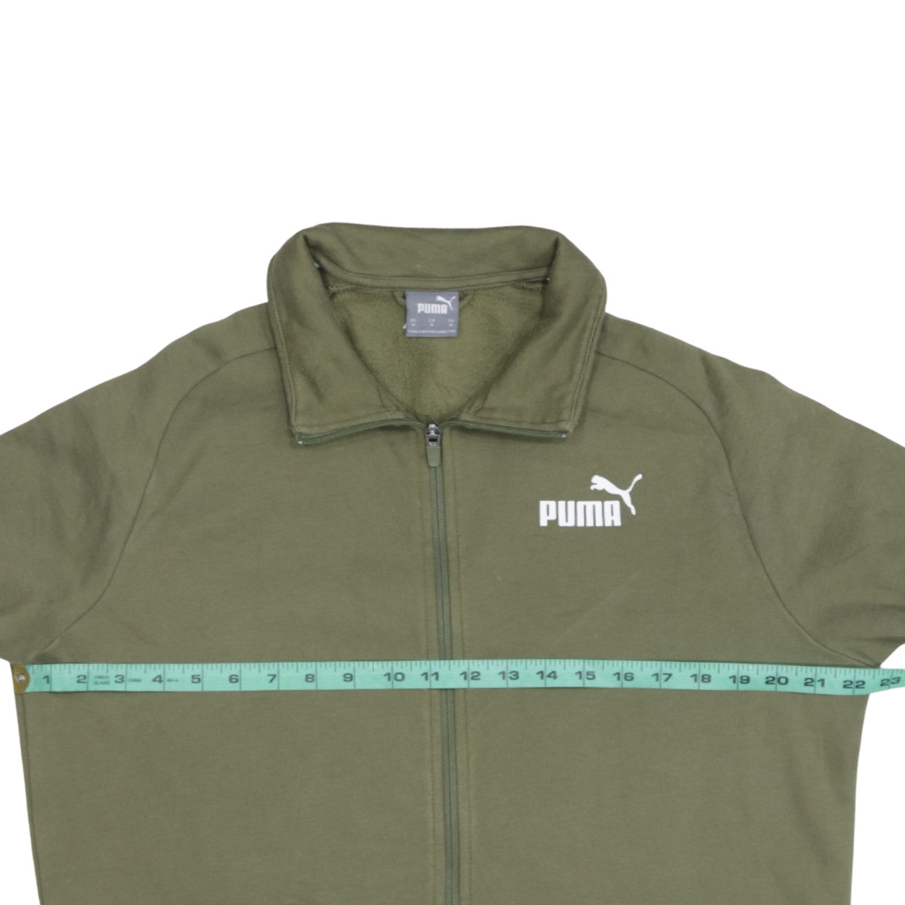 Puma Men's Green Full Zip Sweatshirt Jacket M Sportswear