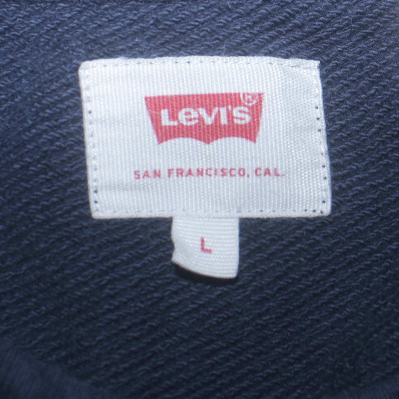 Levi's Mens Navy Blue Logo Crew Neck Sweatshirt Size L