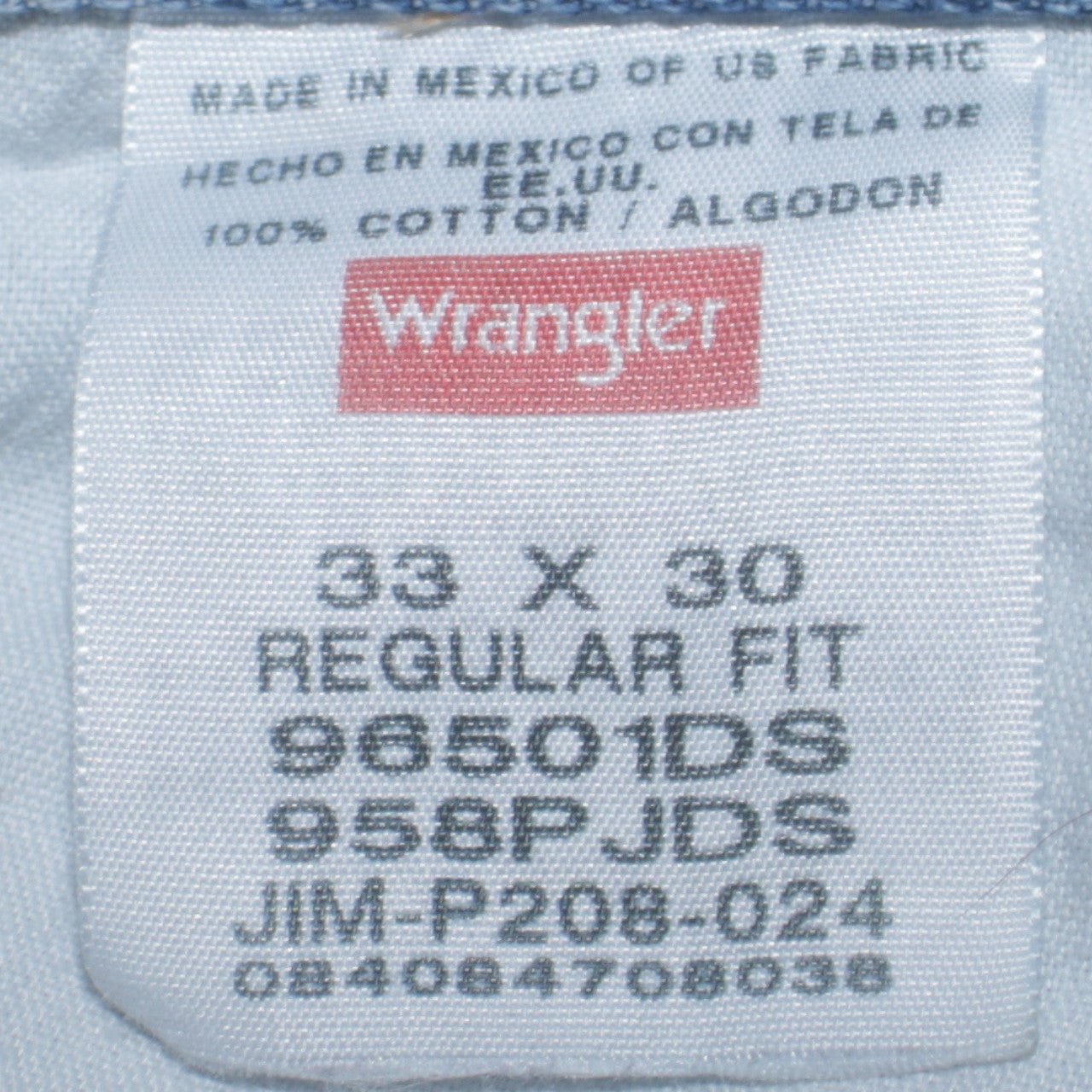 Wrangler Men's Blue Regular Fit Straight Leg 33x30 Denim Jeans