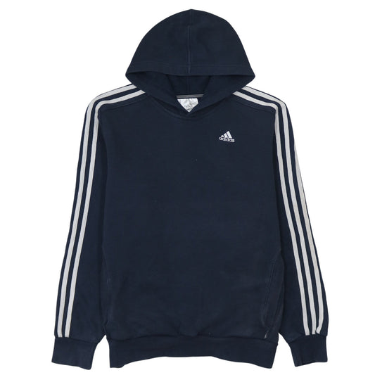 Adidas Men's Blue Pullover Hoodie L Sports Style Logo Sweatshirt