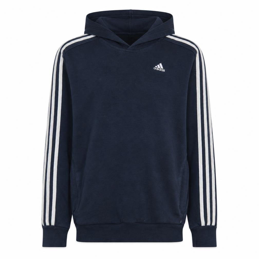 Adidas Men's Blue Pullover Hoodie L Sports Style Logo Sweatshirt