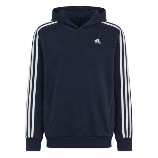 Adidas Men's Blue Pullover Hoodie L Sports Style Logo Sweatshirt