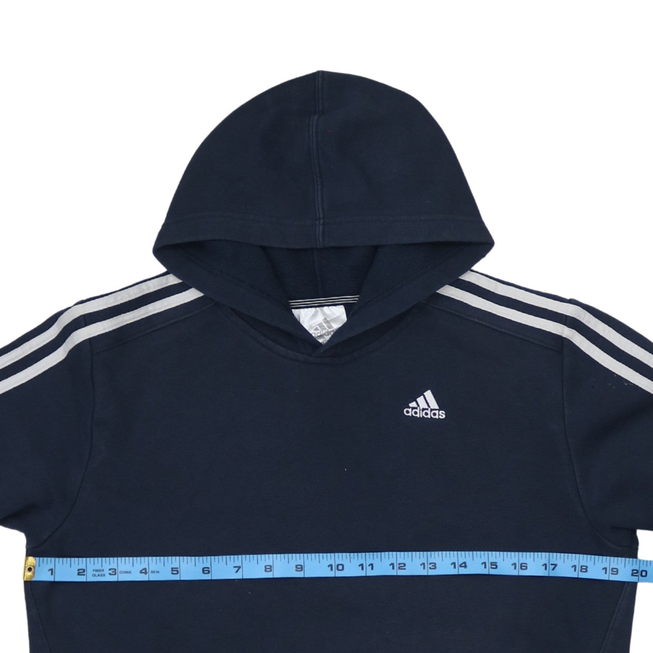 Adidas Men's Blue Pullover Hoodie L Sports Style Logo Sweatshirt