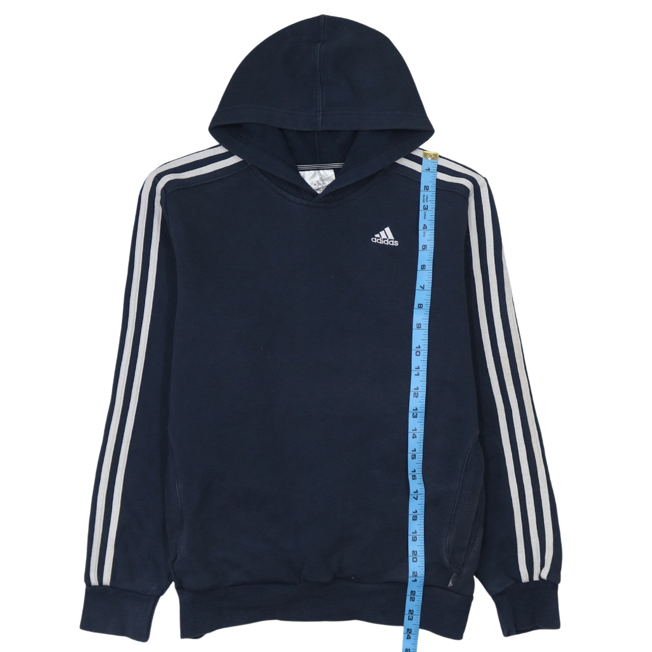 Adidas Men's Blue Pullover Hoodie L Sports Style Logo Sweatshirt