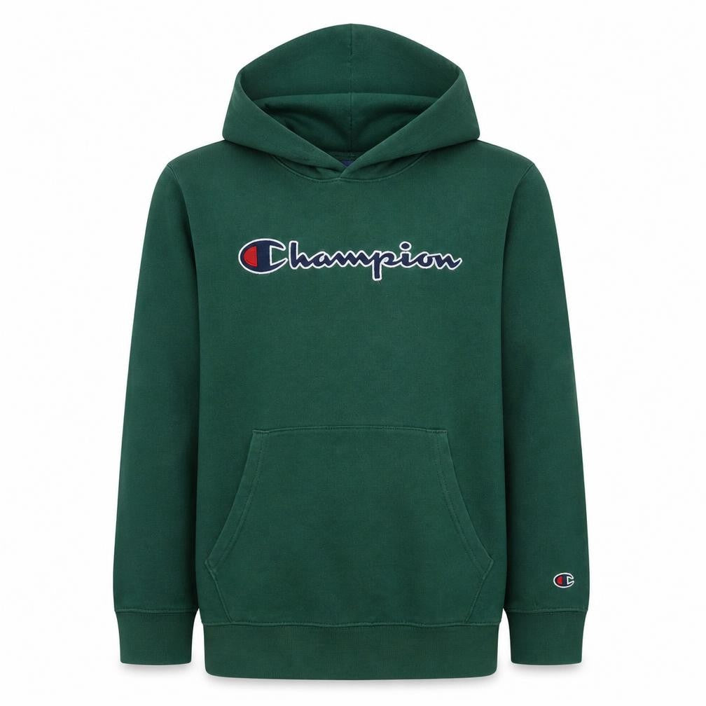 Champion Boys Green Pullover Hoodie XL 13-14 Years Fleece Lined Casual