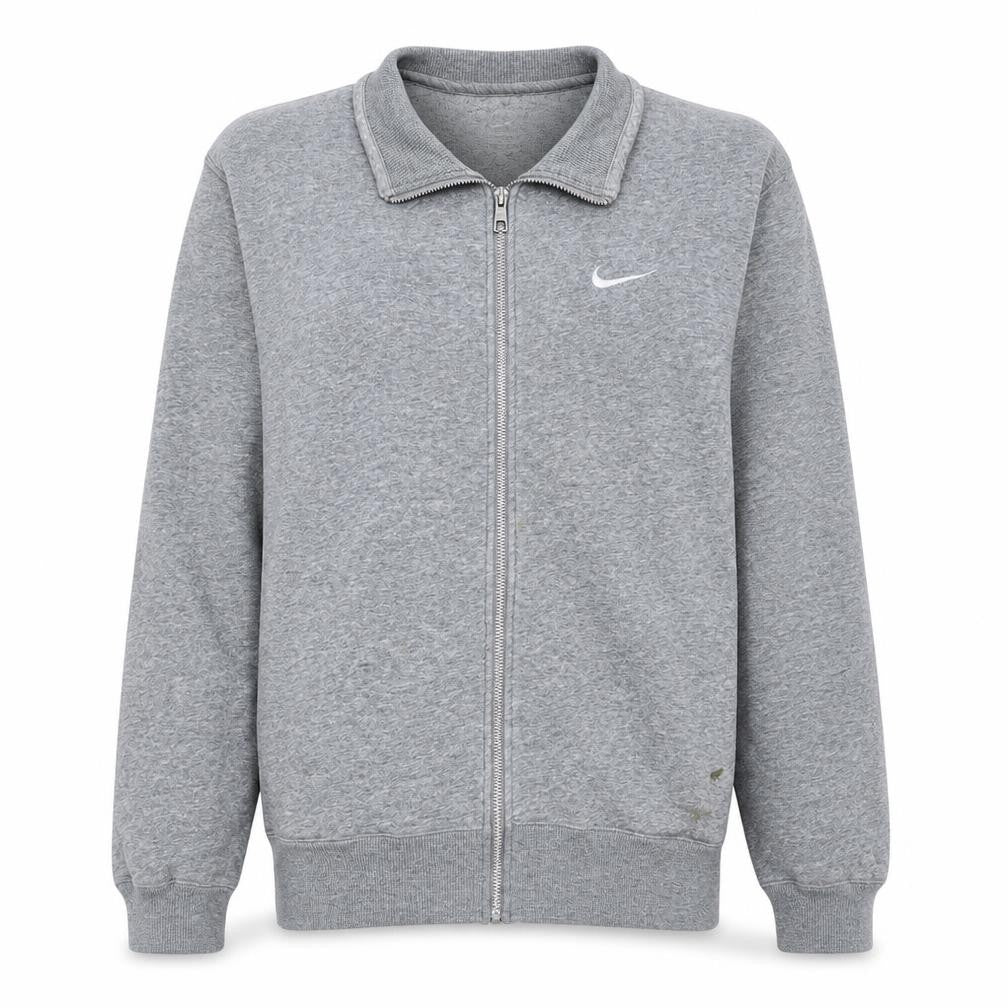 Nike Men's Grey Full Zip Sweatshirt Medium Classic Fit