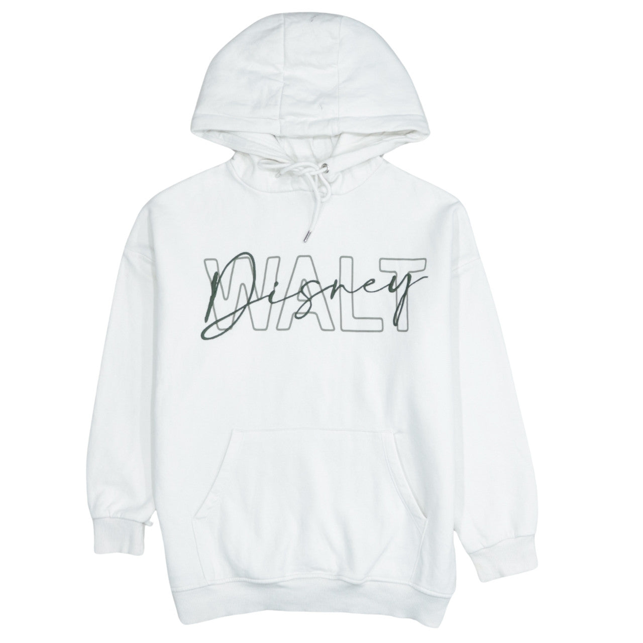 Disney Women’s White Pullover Hoodie XS Graphic Print Walt Design