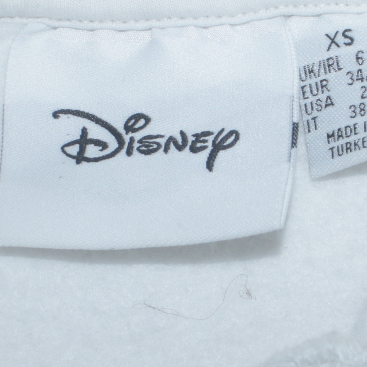 Disney Women’s White Pullover Hoodie XS Graphic Print Walt Design
