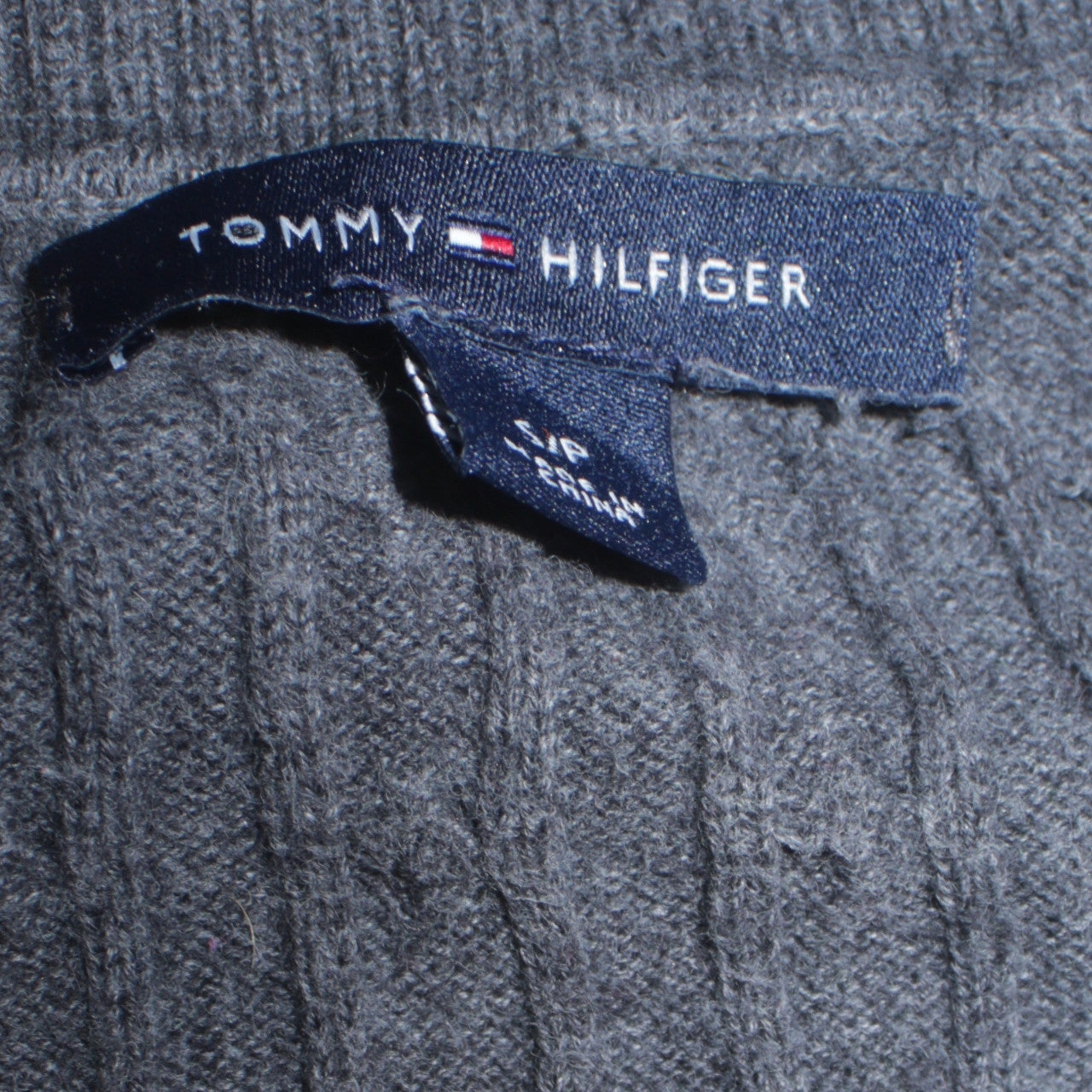 Tommy Hilfiger Women's Grey Cable-Knit Wool Cashmere Jumper Size S