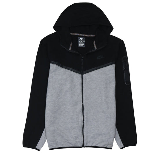 Nike Men's Black Grey Full Zip Dri-FIT Hoodie 2XL Athletic Fit