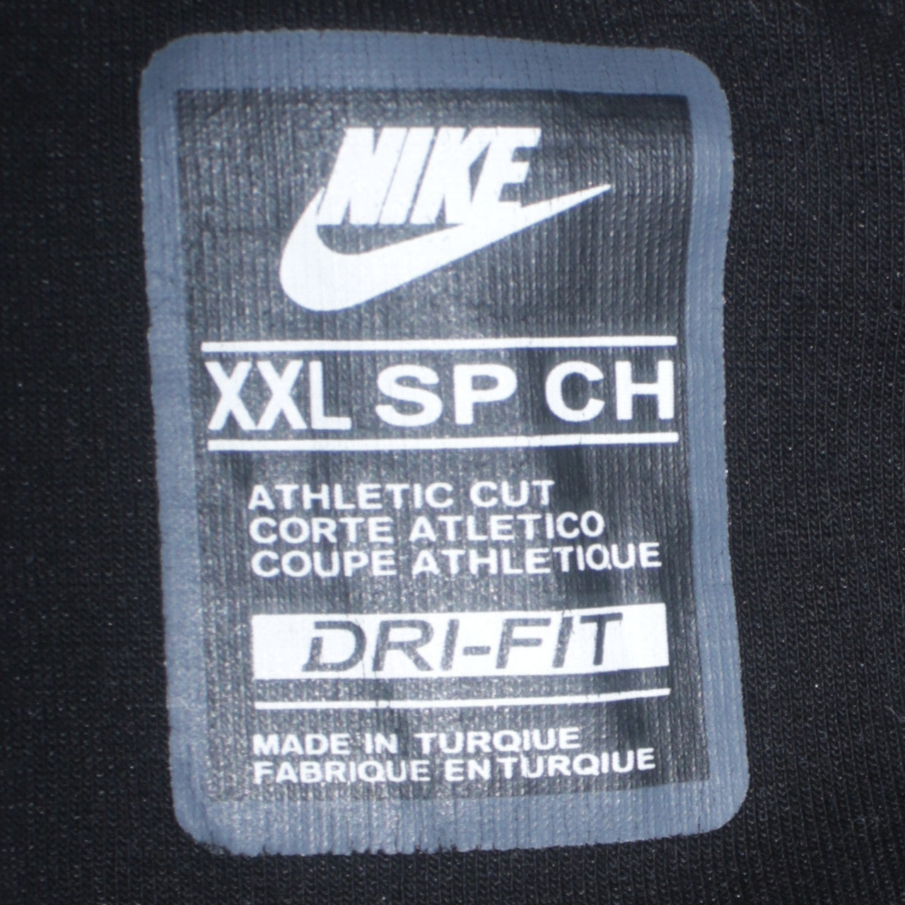 Nike Men's Black Grey Full Zip Dri-FIT Hoodie 2XL Athletic Fit