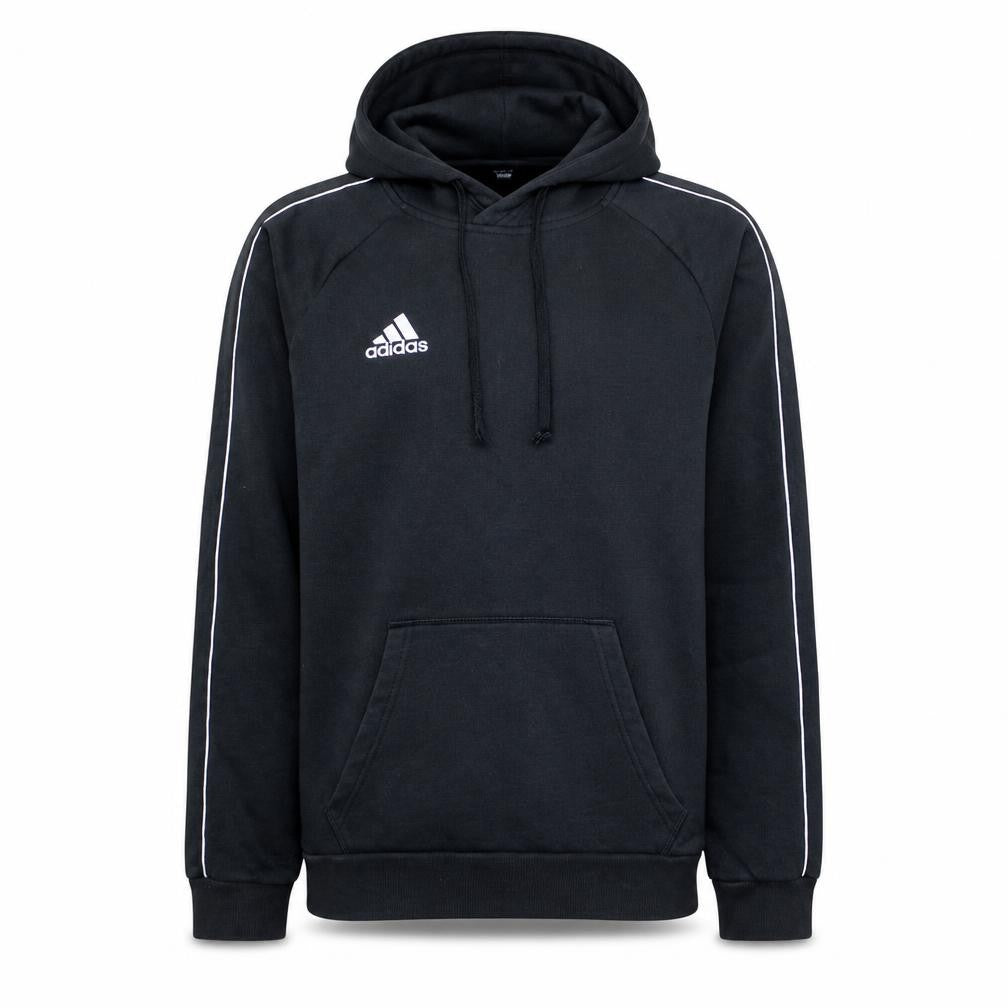 Adidas Men's Black XS Pullover Hoodie with Logo and Pockets