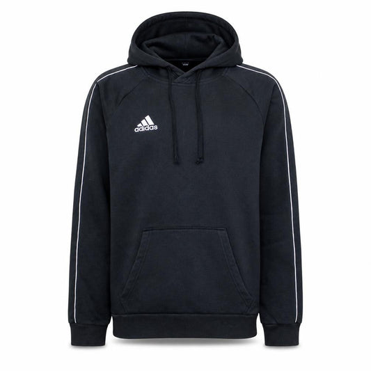 Adidas Men's Black XS Pullover Hoodie with Logo and Pockets