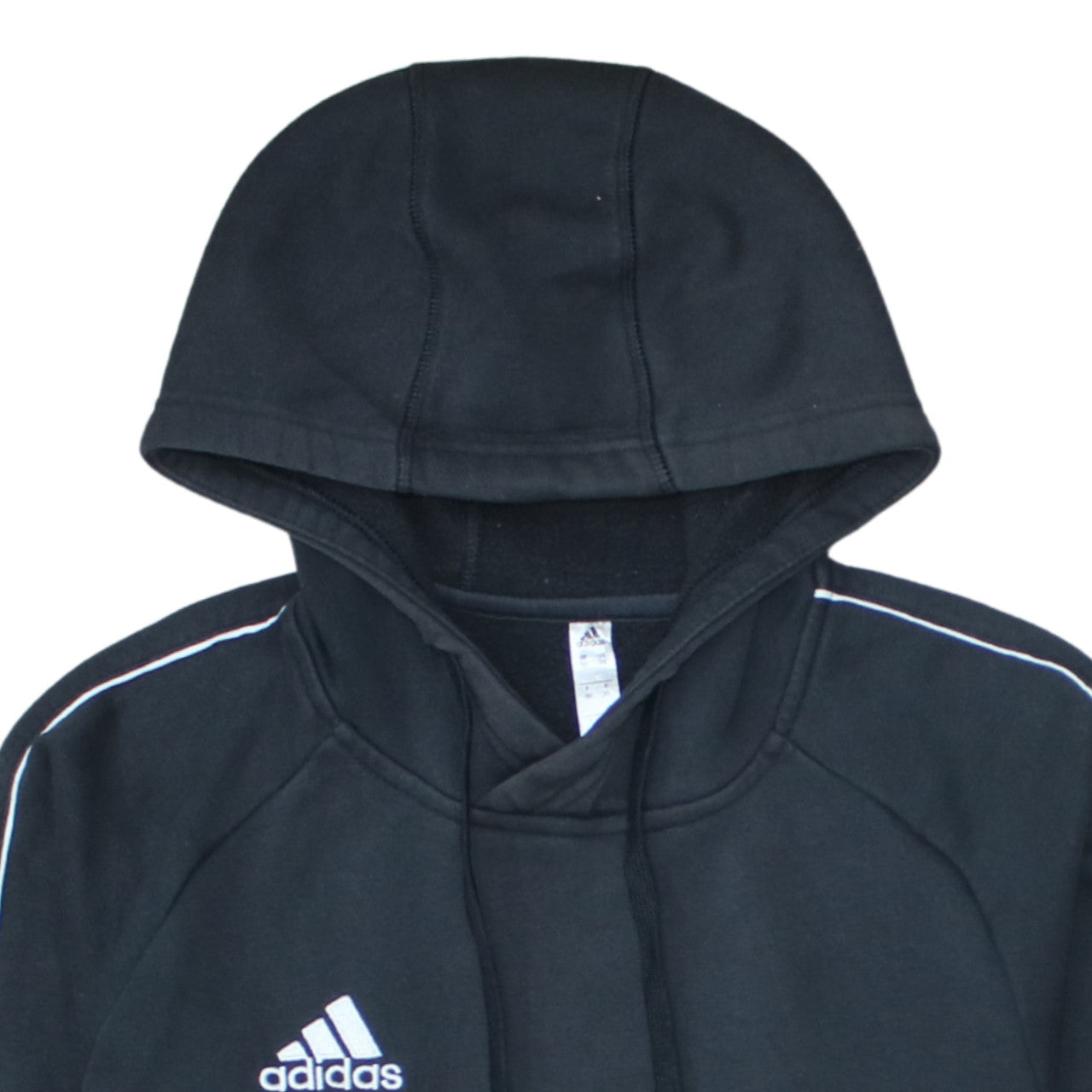 Adidas Men's Black XS Pullover Hoodie with Logo and Pockets