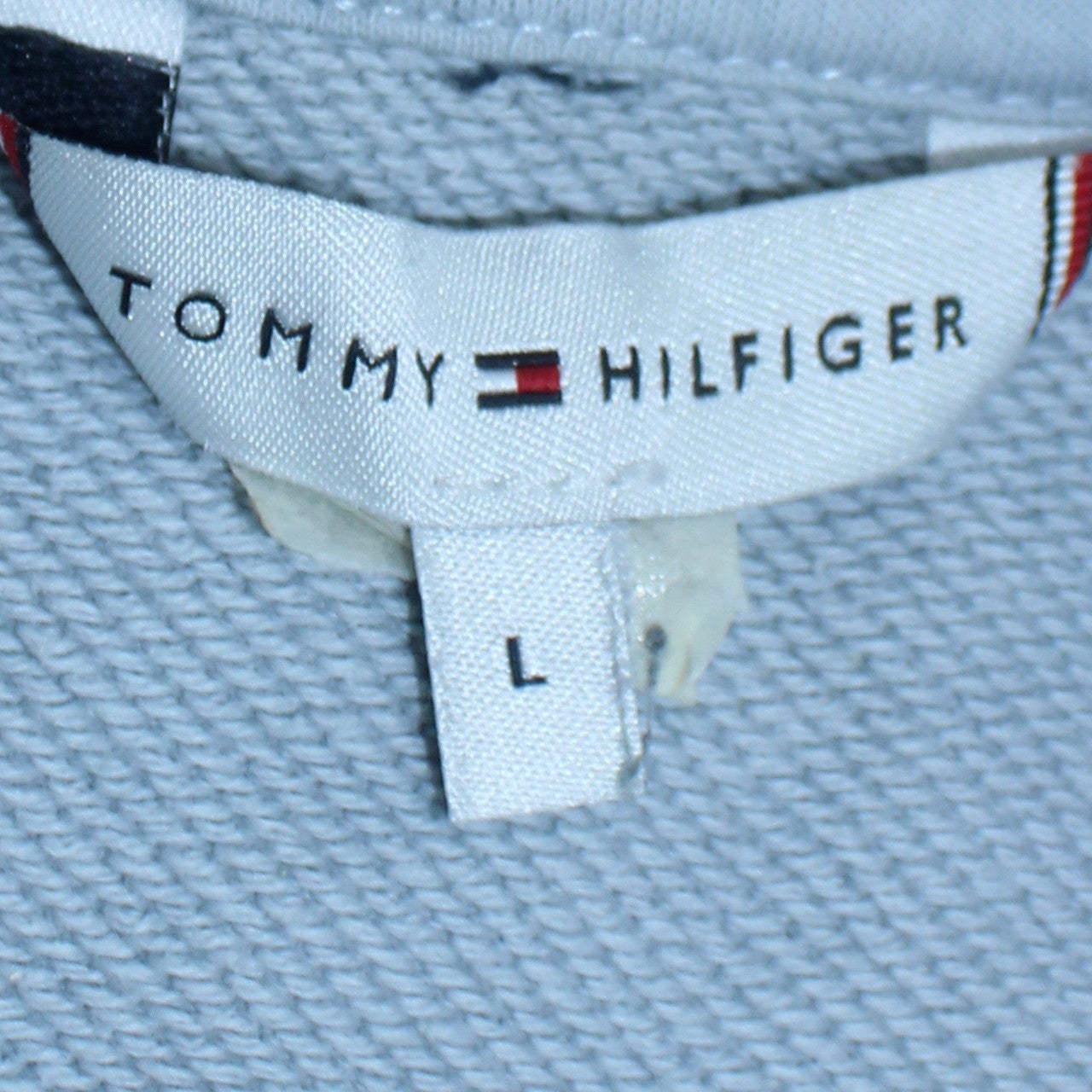 Tommy Hilfiger Men's Grey Embroidered Logo Sweatshirt L Pullover