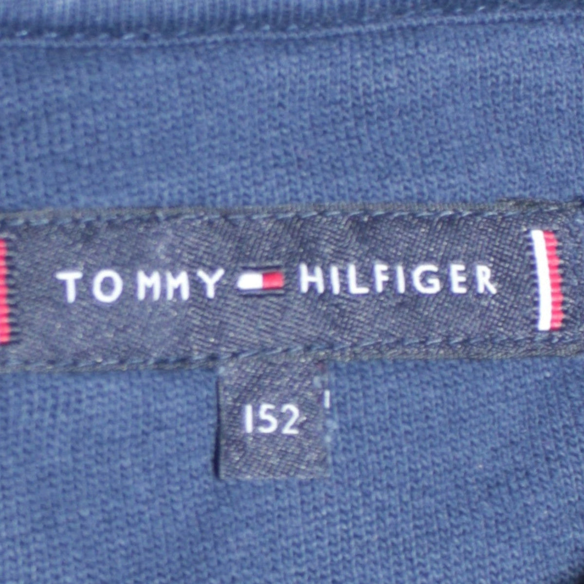 Tommy Hilfiger Boys Navy Pullover Hoodie Size 152 Cotton Blend