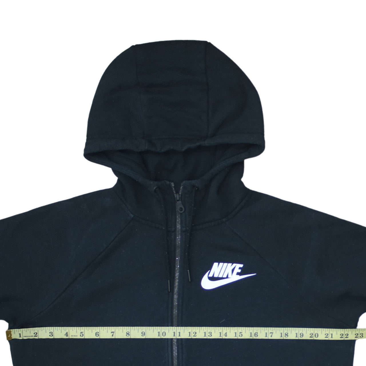 Nike Men's Black M Full Zip Hoodie with Logo and Pockets