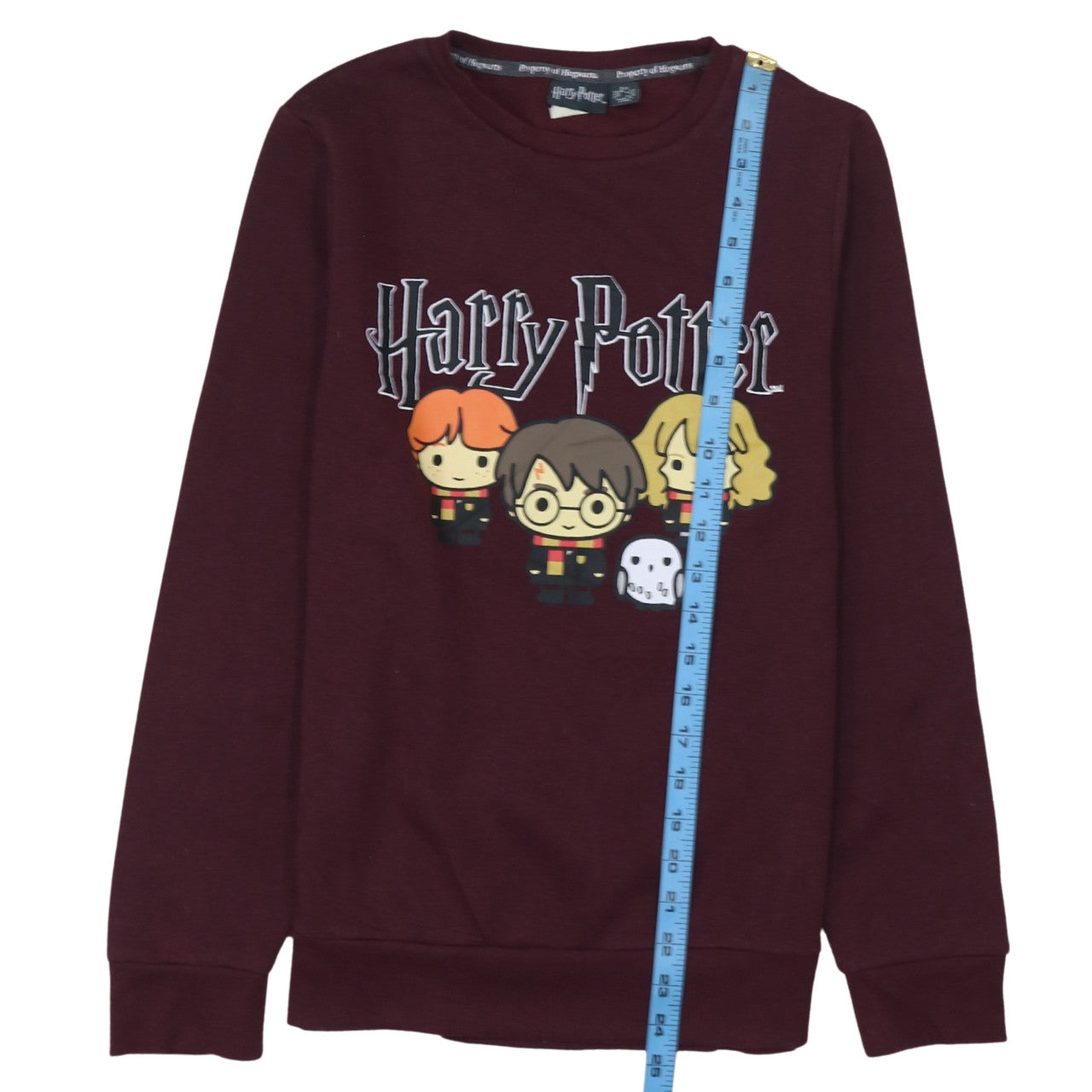 Primark Harry Potter Burgundy Sweatshirt Women 2XS Crew Neck Pullover