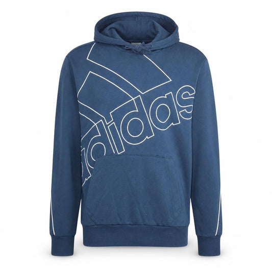 Adidas Men's Blue Pullover Hoodie Small Logo Sportswear