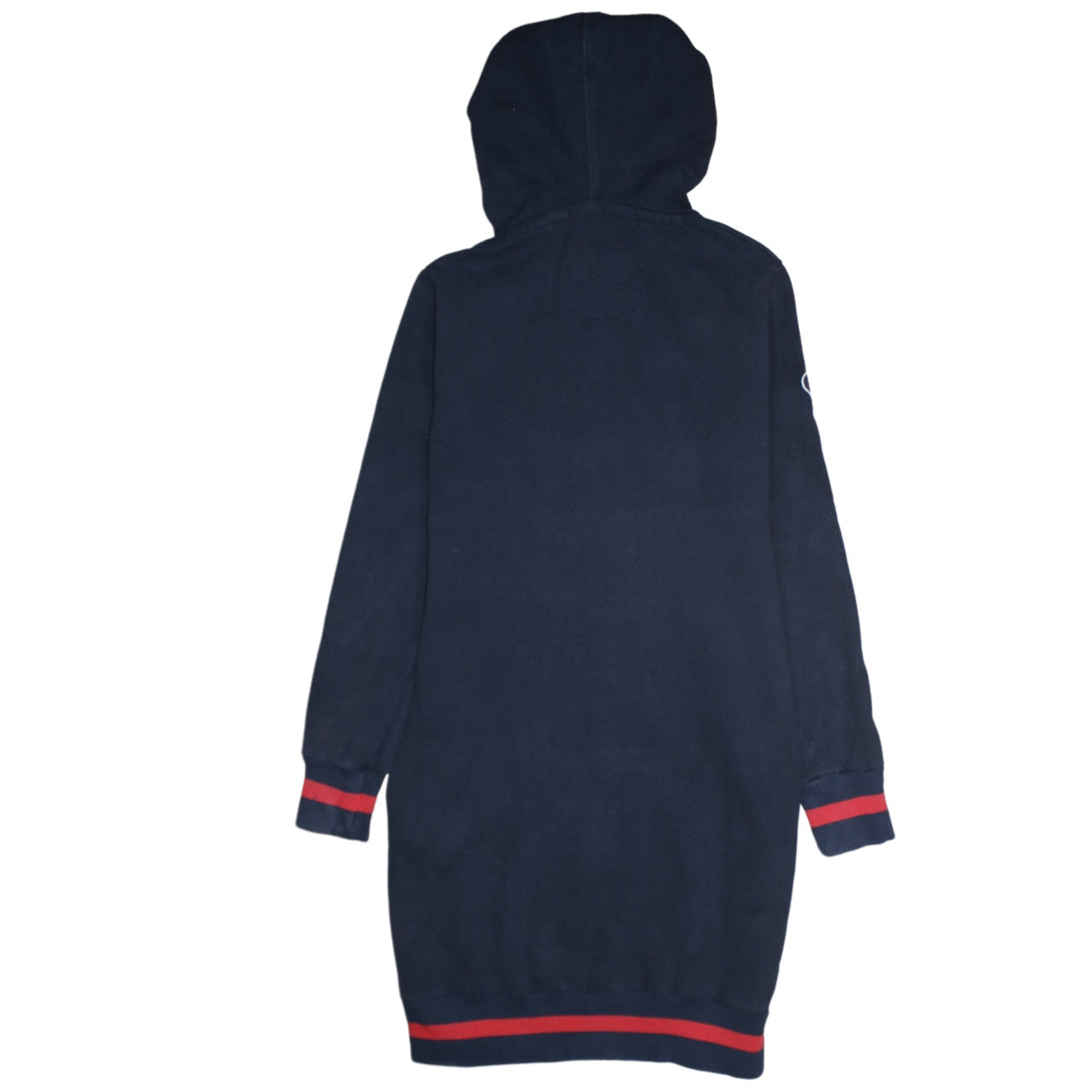 Superdry Women Blue L Jumper Dress Hooded Casual Fleece Knit